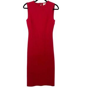 Be Blumarine Red Sleeveless Sheath Dress Open Back Size Small NWT